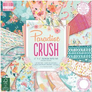 First Edition Paradise Crush 12x12 Premium Paper Pad 48 Sheets Scrapbooking